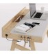 Escritorio de madera con cajón y pasacables lateral DS895TCHDK01