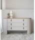 Cómoda de diseño contemporáneo en gris arena y roble DS373CLT