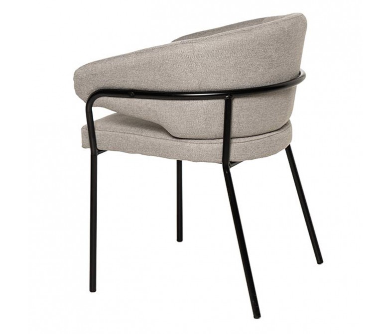Silla tapizada de estructura metálica DS384BTN