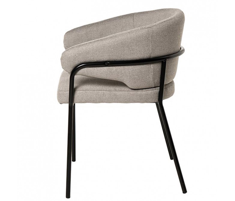 Silla tapizada de estructura metálica DS384BTN