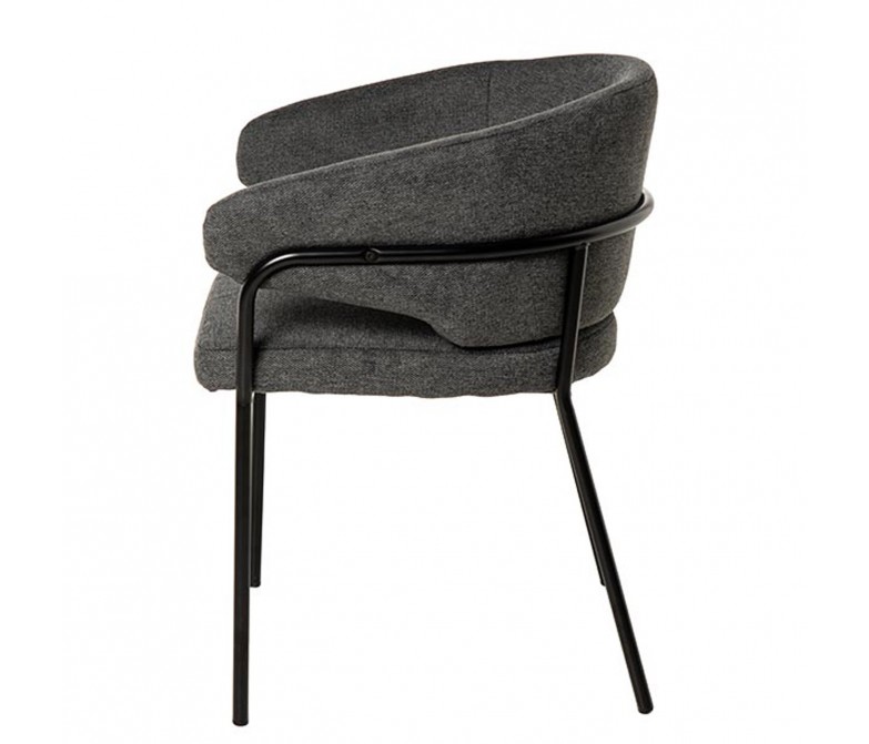 Silla tapizada de estructura metálica DS384BTN