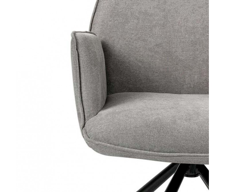 Silla tapizada giratoria con reposabrazos DS384CRLN