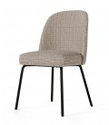Silla tapizada con patas metálicas DS384MXM