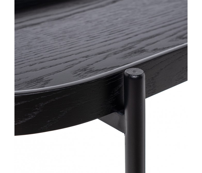 Consola de madera de roble y estructura metálica DS384NNT