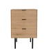 Mesita de noche en roble con tres cajones DS384SN