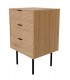 Mesita de noche en roble con tres cajones DS384SN