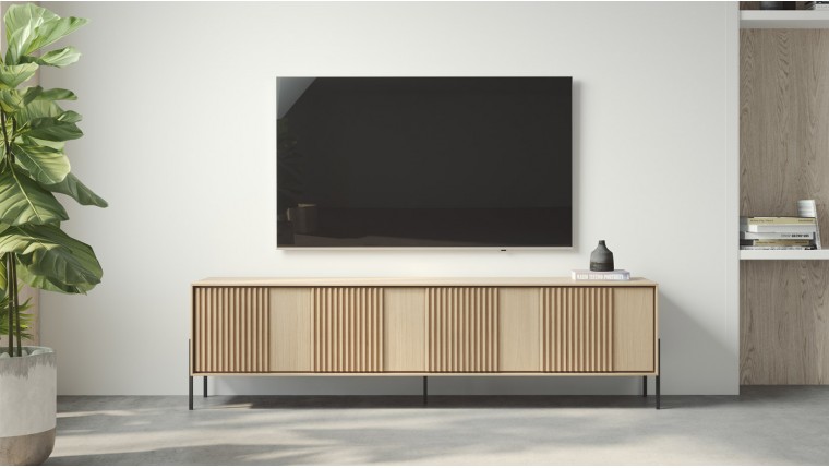 Mueble TV de estilo nórdico con cuatro puertas DS285RTV050