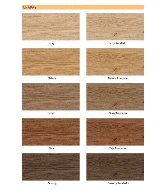 Color Mader Carta De Colores De Madera Natural Colores Y Terminaciones