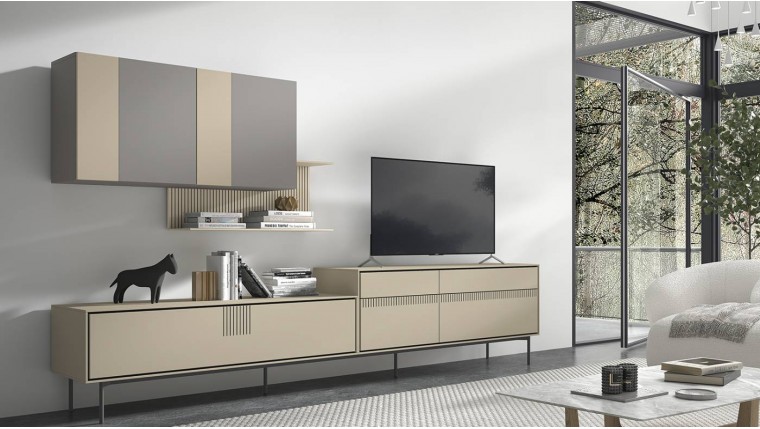 Mueble TV con bancada metálica DS533102