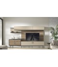 Composición mueble TV estilo original  con toques rayados  DS533107