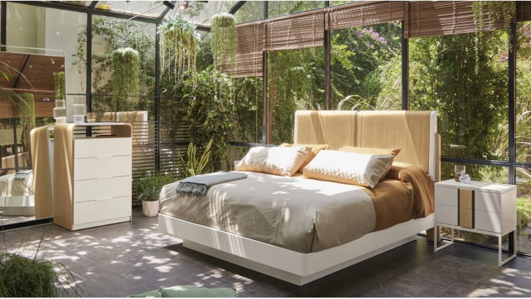 Dormitorio con cabecero tablero estilo contemporñaneo DS317ANNA04