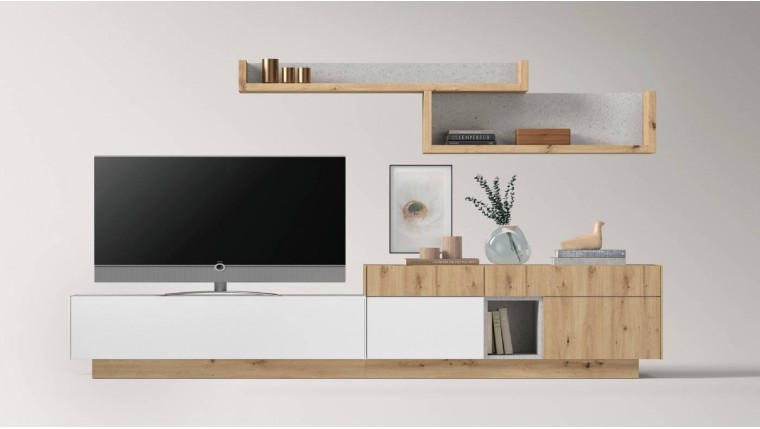 Mueble tv con estantes estilo moderno DS648N006