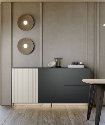 Mueble aparador con ranurado estilo elegante y moderno DS277APA09