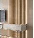Composición mueble de salón colgado con luz led DS849COMNAT01