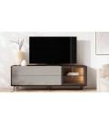 Mueble TV con 2 cajones , puerta de aluminio y luz led  DS849TV115