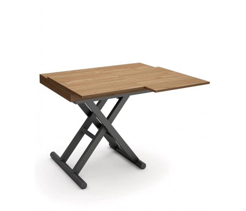 Mesa de centro convertible a mesa de comedor con patas metálicas DS849VLVT
