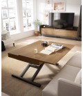 Mesa de centro convertible a mesa de comedor con patas metálicas DS849VLVT