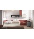 Cama compacta juvenil c/escritorio y módulos colgados DS430CMP13