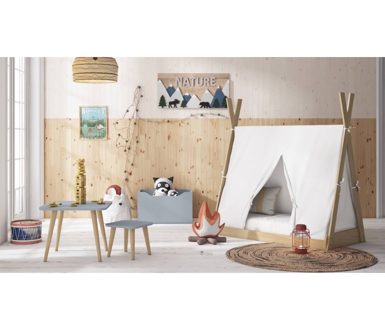 Cama tipi infantil con baúl y mesa DS430CMP102