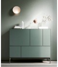 Mueble aparador con patas en grafito TREKU DS36LAUK2