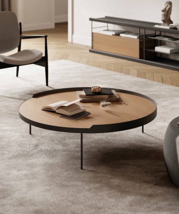 Mesa de centro de diámetro 110 cm TREKU DS36GAU1
