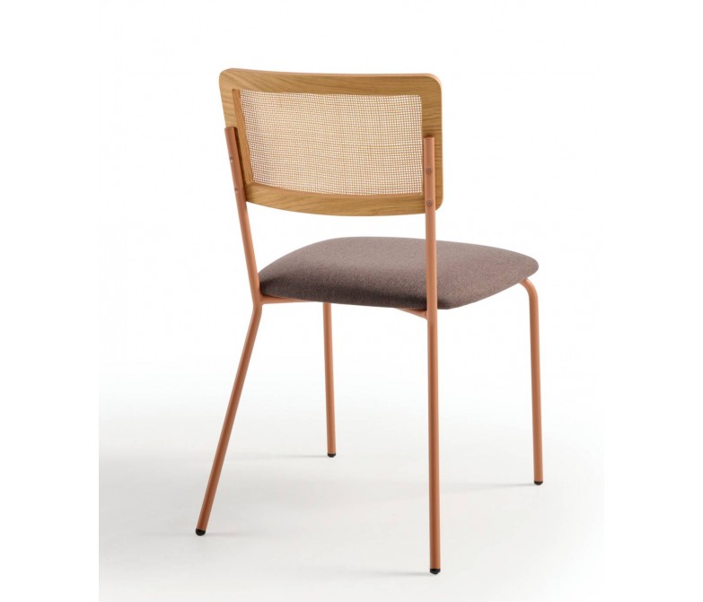 Silla tapizada con respaldo rajillado DS690ESTI