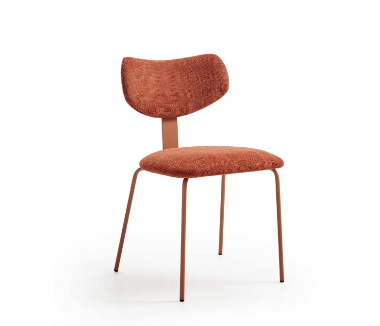 Silla tapizada con pata metálica DS690LM