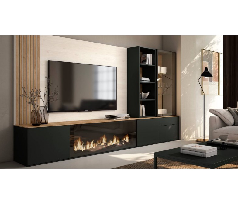 Mueble de salón con panel alistonado DS459BE5