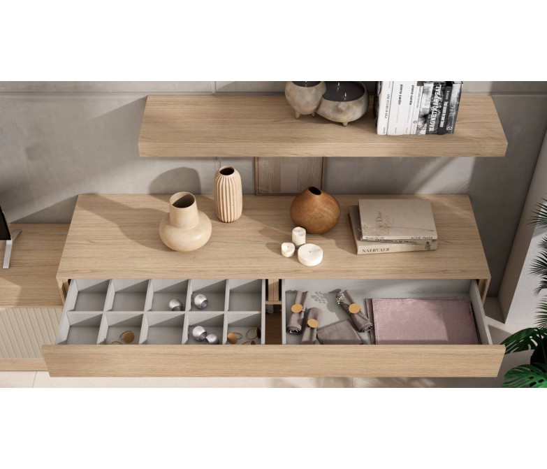 Mueble de salón con estantes y cajones DS459BE34