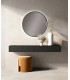 Mueble recibidor con 2 cajones colgado y espejo redondo DS459BE52