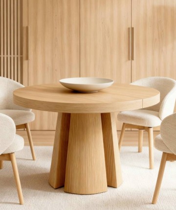 Mesa de comedor redonda extensible DS384MRCLL