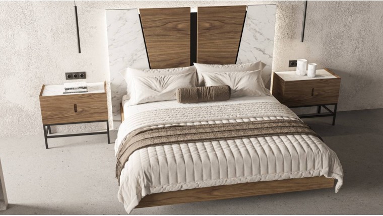 Dormitorio de matrimonio estilo contemporáneo DS117NG01B