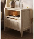 Mesita de noche de madera con 1 cajon y hueco DS880TD102