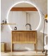 Mueble de baño de madera con espejo DS880TSCN02