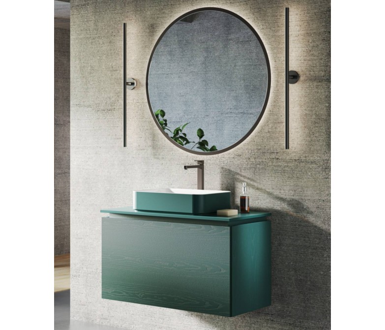 Mueble de baño de 2 cajones con espejo DS880LZ03