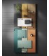 Mueble de baño de 2 cajones con espejo DS880LZ03