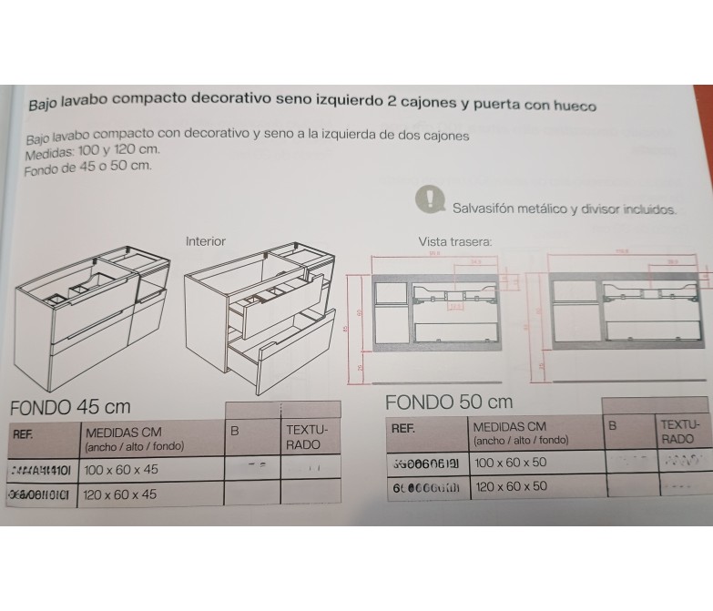 Mueble de baño con cajones DS880CTN06