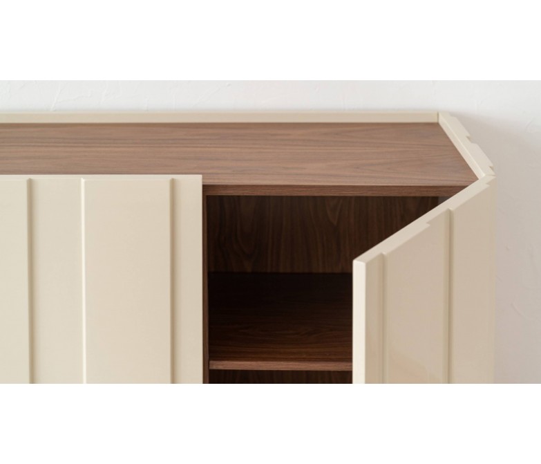 Mueble aparador color beige brillo DS37334AC25582WB