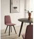 Silla de madera de haya, estilo nórdico con asiento y respaldo tapizado DS690NDN