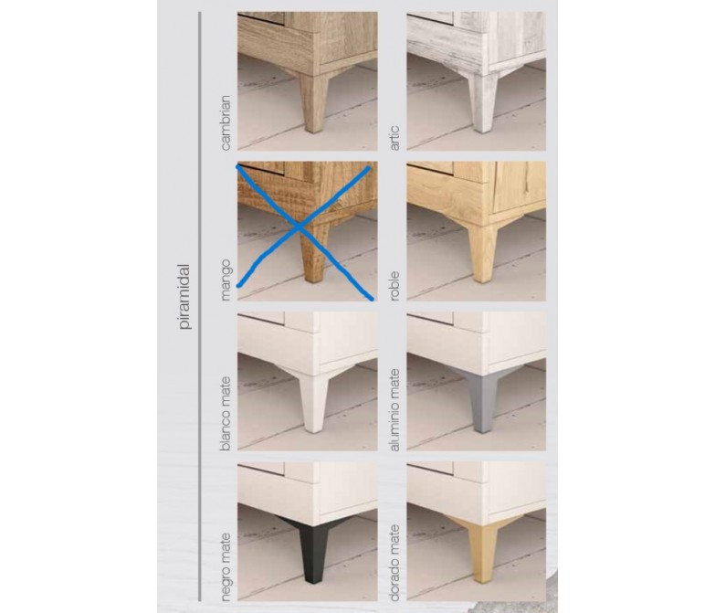 Vitrina 2 puertas con patas madera