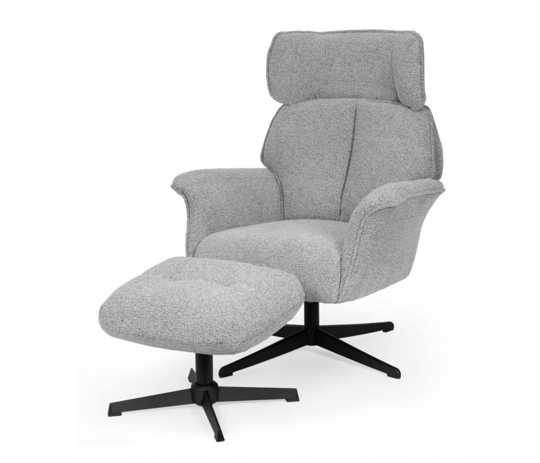 Butaca giratoria con reposapiés estilo elegante DS384LNN