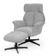 Butaca giratoria con reposapiés estilo elegante DS384LNN