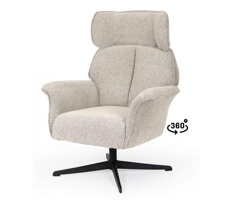 Butaca giratoria con reposapiés estilo elegante DS384LNN