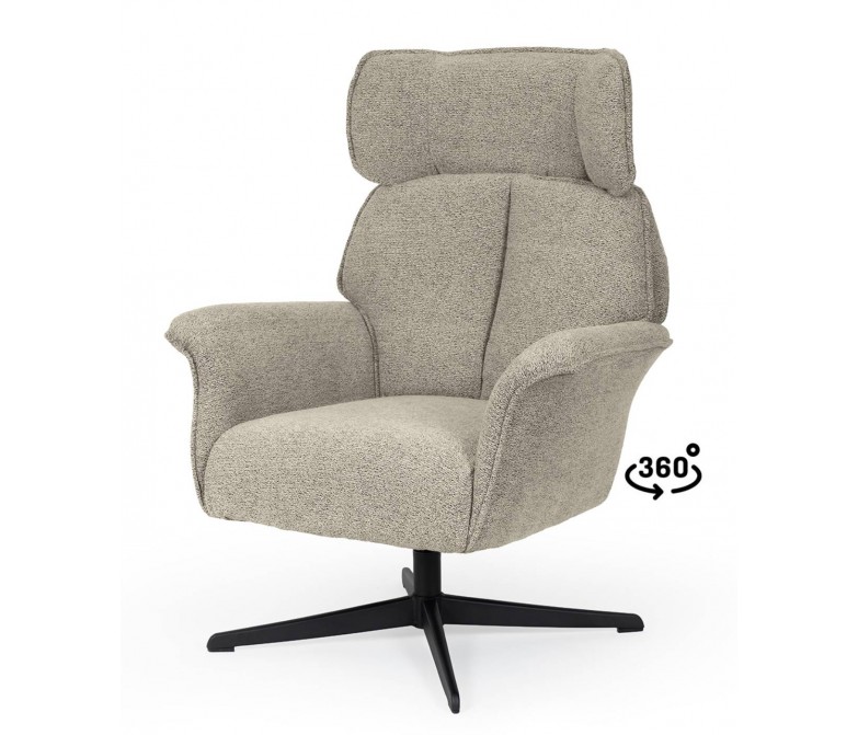 Butaca giratoria con reposapiés estilo elegante DS384LNN
