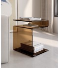 Mesa auxiliar cristal doble nivel DS474ZT