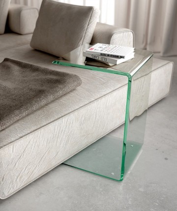 Mueble auxiliar cristal curvado sofá DS474MC
