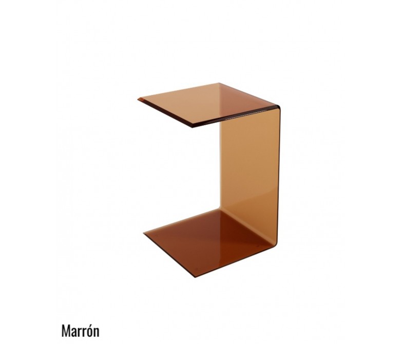 Mueble auxiliar cristal curvado sofá DS474MC