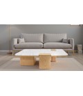 Mesa de centro de diseño de vanguardia en madera y porcelánico DS344DLFS