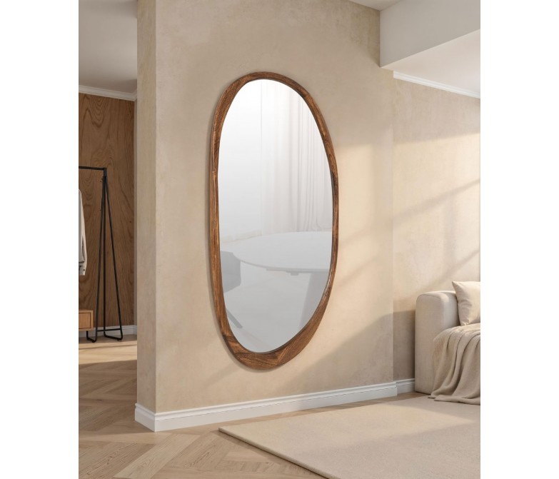 Espejo pared ovalado de madera natural 180x85cm DS344SPJ