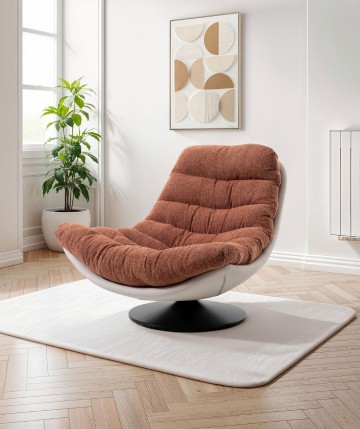 Sillón giratorio de diseño retromoderno DS344RT